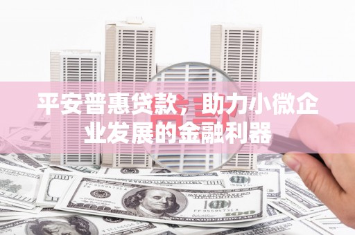 金秀平安普惠贷款，助力小微企业发展的金融利器
