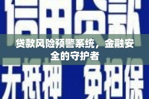 金秀贷款风险预警系统，金融安全的守护者
