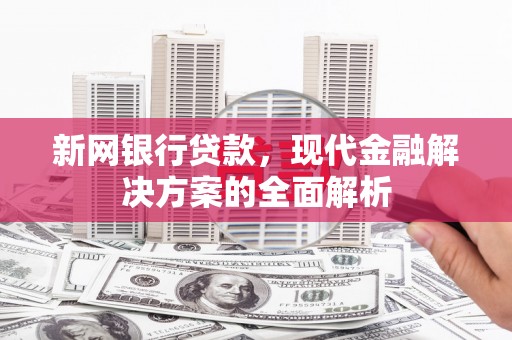 金秀新网银行贷款，现代金融解决方案的全面解析