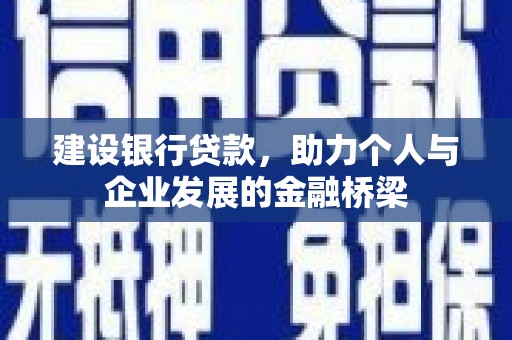 金秀建设银行贷款，助力个人与企业发展的金融桥梁