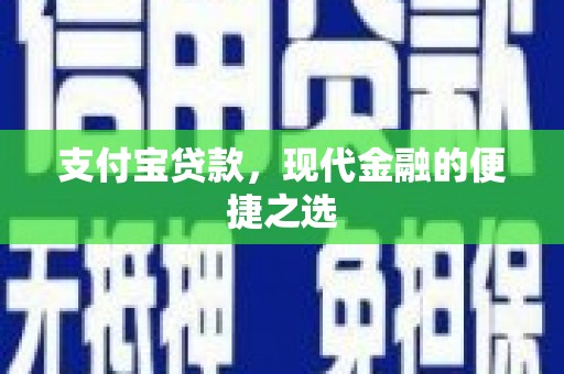 金秀支付宝贷款，现代金融的便捷之选