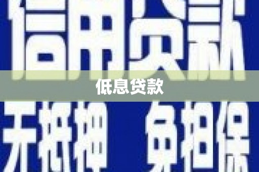 金秀低息贷款